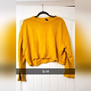 Medium Mustard long sleeve crop top